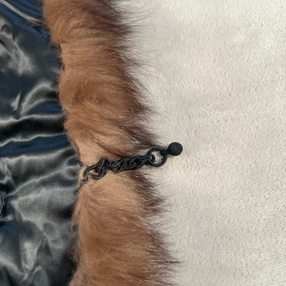 Au Renard Argente Vintage Brown Fox Fur Stole Wrap Scarf Luxury Formal 50s 60s